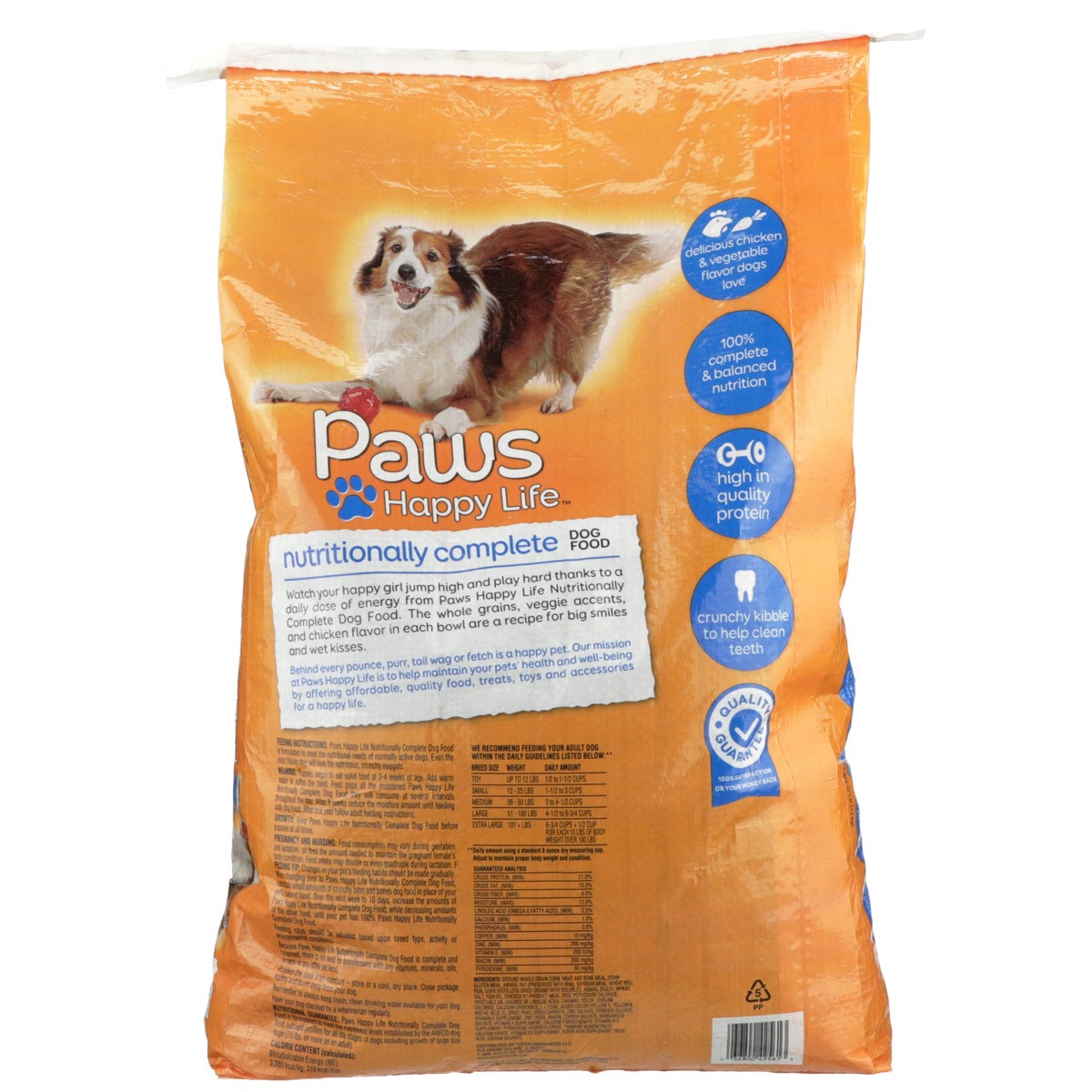 slide 5 of 9, Paws Happy Life Chicken And Vegetable Nutritionally Complete Dog Food, 17 lb