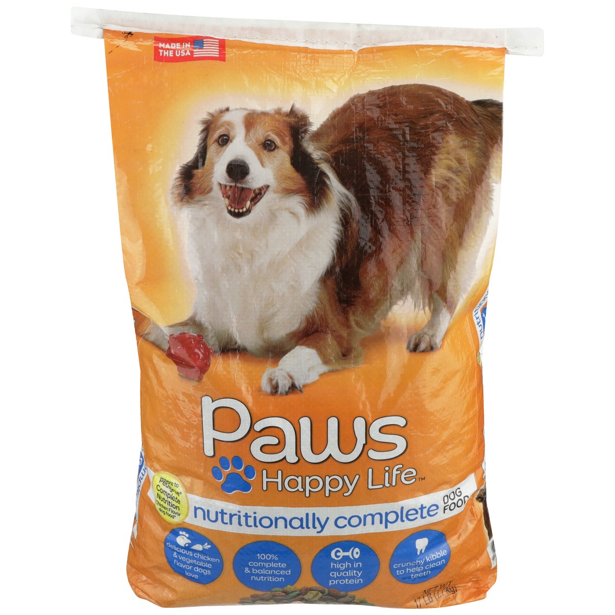 slide 1 of 9, Paws Happy Life Chicken And Vegetable Nutritionally Complete Dog Food, 17 lb