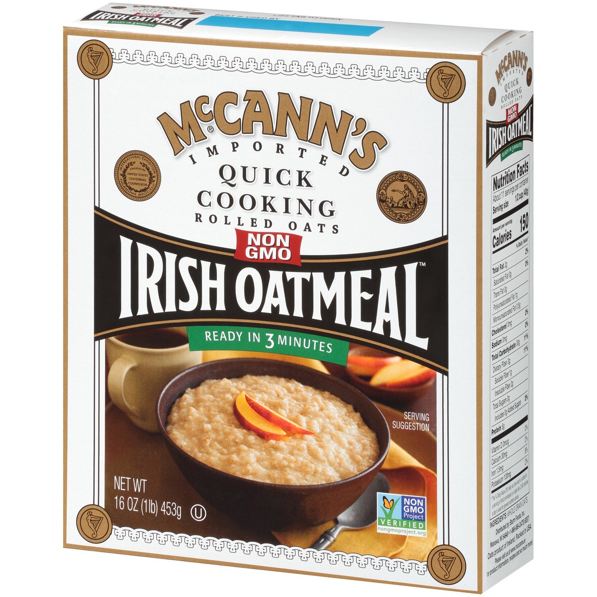 slide 4 of 9, McCann's Imported Quick Cooking Rolled Oats Irish Oatmeal, Kosher- 16 oz, 16 oz