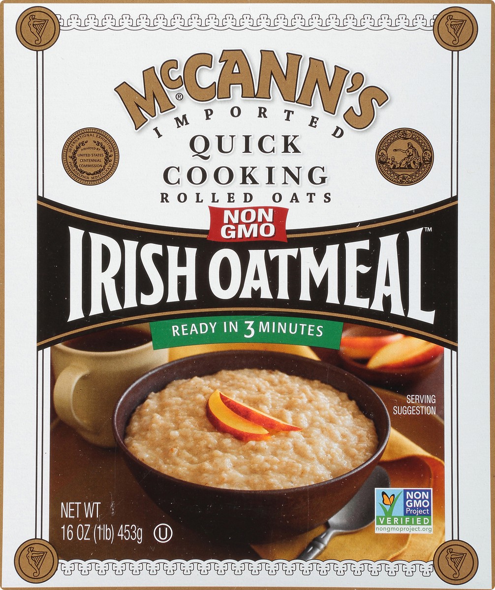 slide 8 of 9, McCann's Imported Quick Cooking Rolled Oats Irish Oatmeal, Kosher- 16 oz, 16 oz