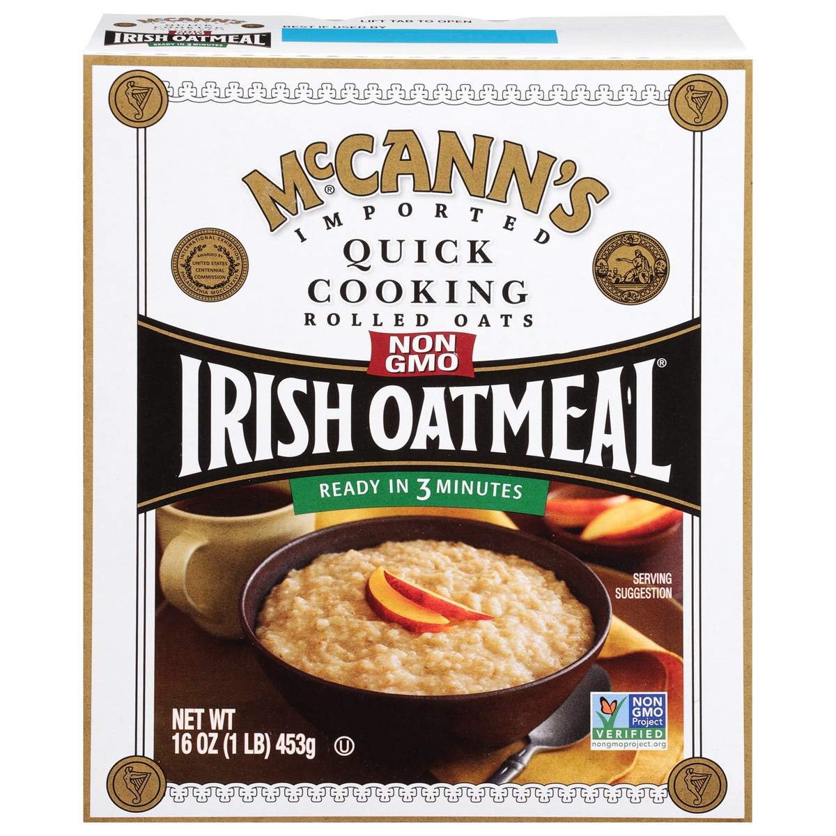 slide 1 of 9, McCann's Imported Quick Cooking Rolled Oats Irish Oatmeal, Kosher, 16 OZ Box, 16 oz
