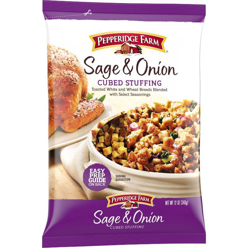 slide 2 of 7, Pepperidge Farm Cubed Sage Onion Stuffing, 12 oz