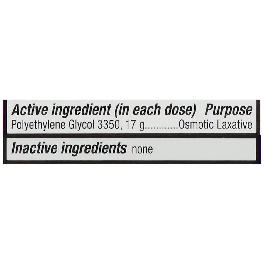slide 4 of 5, Walgreens SmoothLax Polyethylene Glycol 3350, Powder for Solution, Osmotic Laxative, 20 ct