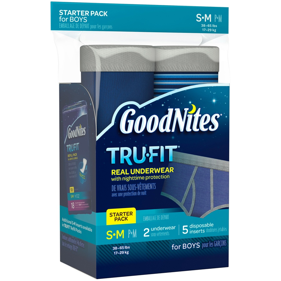 slide 2 of 2, GoodNites* Tru-Fit* Underwear Starter Pack for Boys - Small/Medium, 7 ct