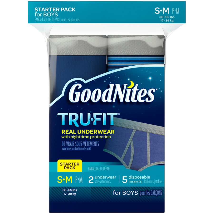 slide 1 of 2, GoodNites* Tru-Fit* Underwear Starter Pack for Boys - Small/Medium, 7 ct