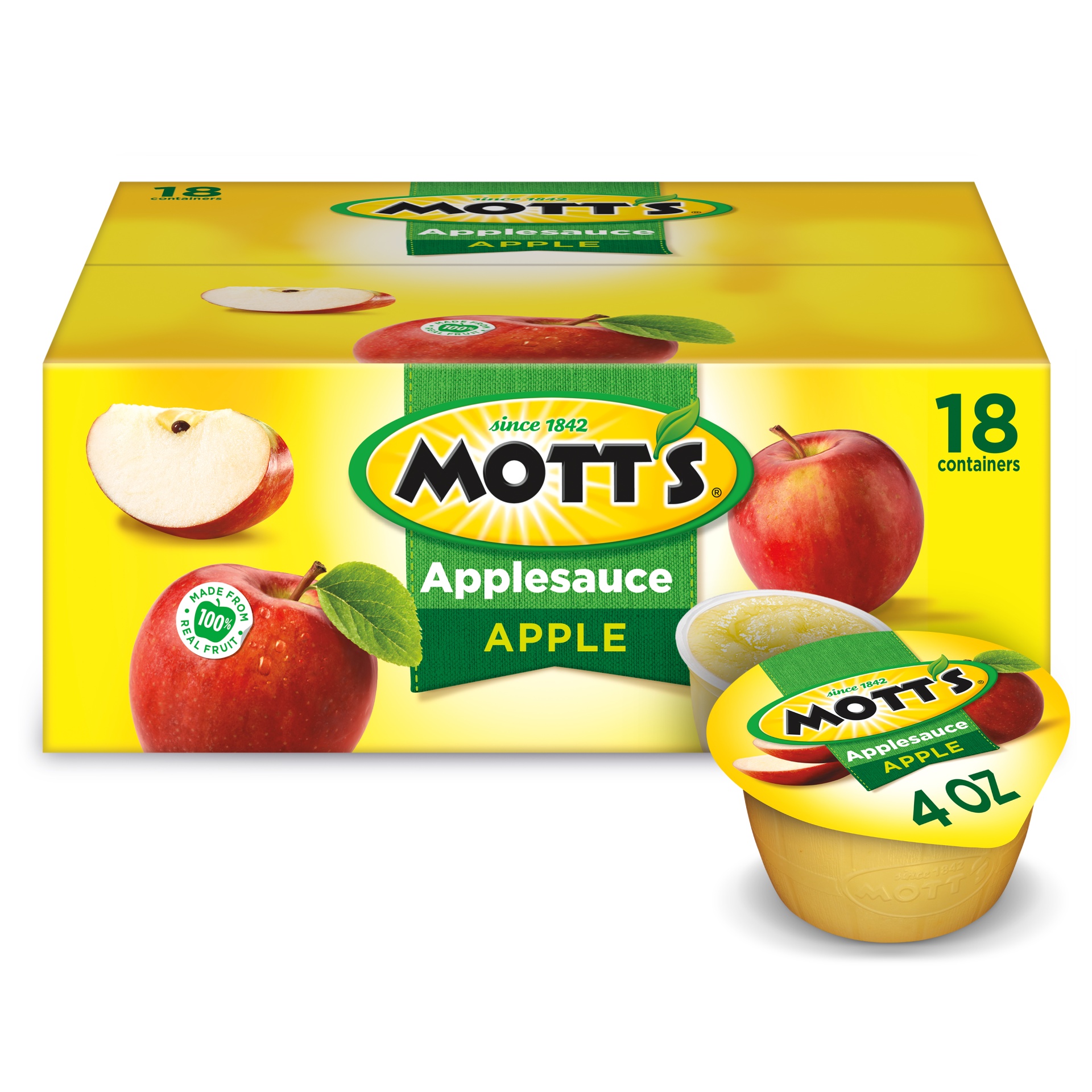 slide 1 of 3, Mott's Applesauce, 18 ct; 4 oz
