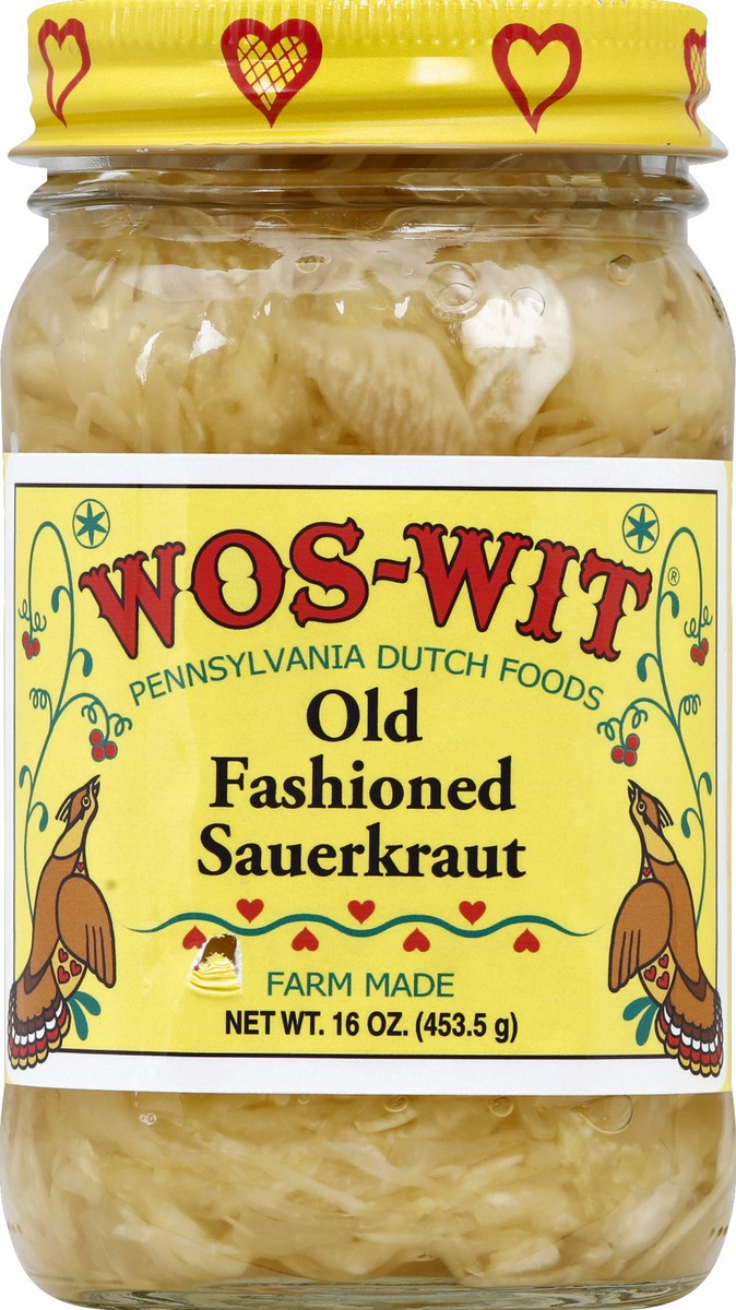 slide 2 of 2, Wos-Wit Sauerkraut, Old Fashioned, 16 oz