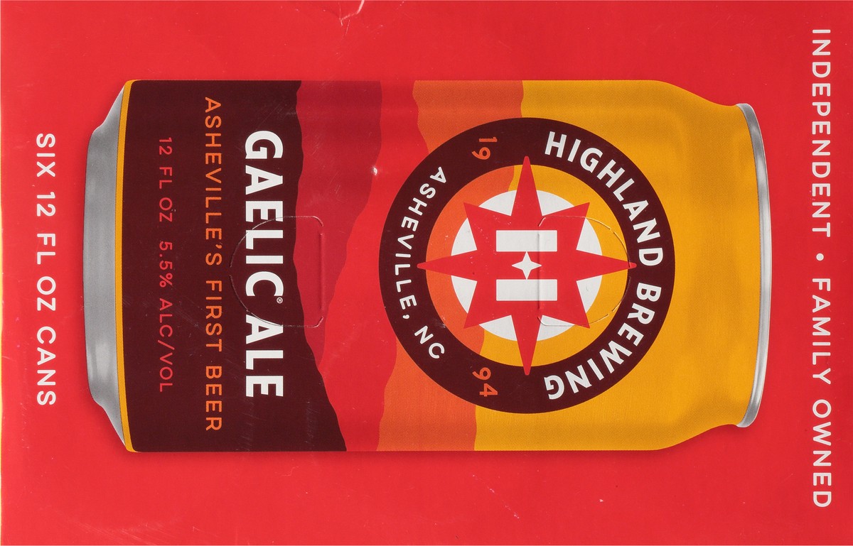 slide 5 of 11, Highland Brewing Company Gaelic Ale Beer 6 - 12 oz Cans, 6 ct