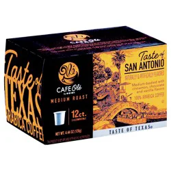 H-E-B Cafe Ole Taste of San Antonio Medium Roast Single Serve Coffee Cups - 12 ct