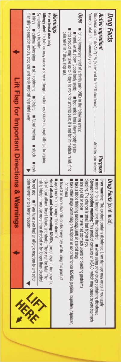 slide 9 of 9, Aspercreme Arthritis Pain Relief Gel for Arthritis & Joint Pain, Non-steroidal Anti-inflammatory Topical Gel With Max-Strength Diclofenac Sodium, 100 g, 3.53 oz