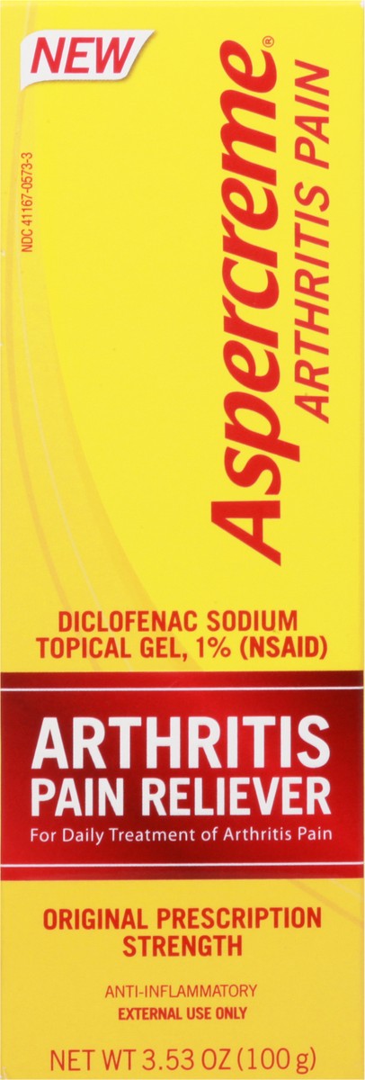 slide 7 of 9, Aspercreme Arthritis Pain Relief Gel for Arthritis & Joint Pain, Non-steroidal Anti-inflammatory Topical Gel With Max-Strength Diclofenac Sodium, 100 g, 3.53 oz