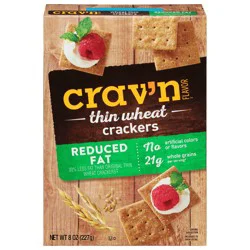Crav'n Flavor Reduced Fat Thin Wheat Crackers 8 oz
