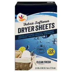 Giant Clean Fresh Fabric Softener Dryer Sheets