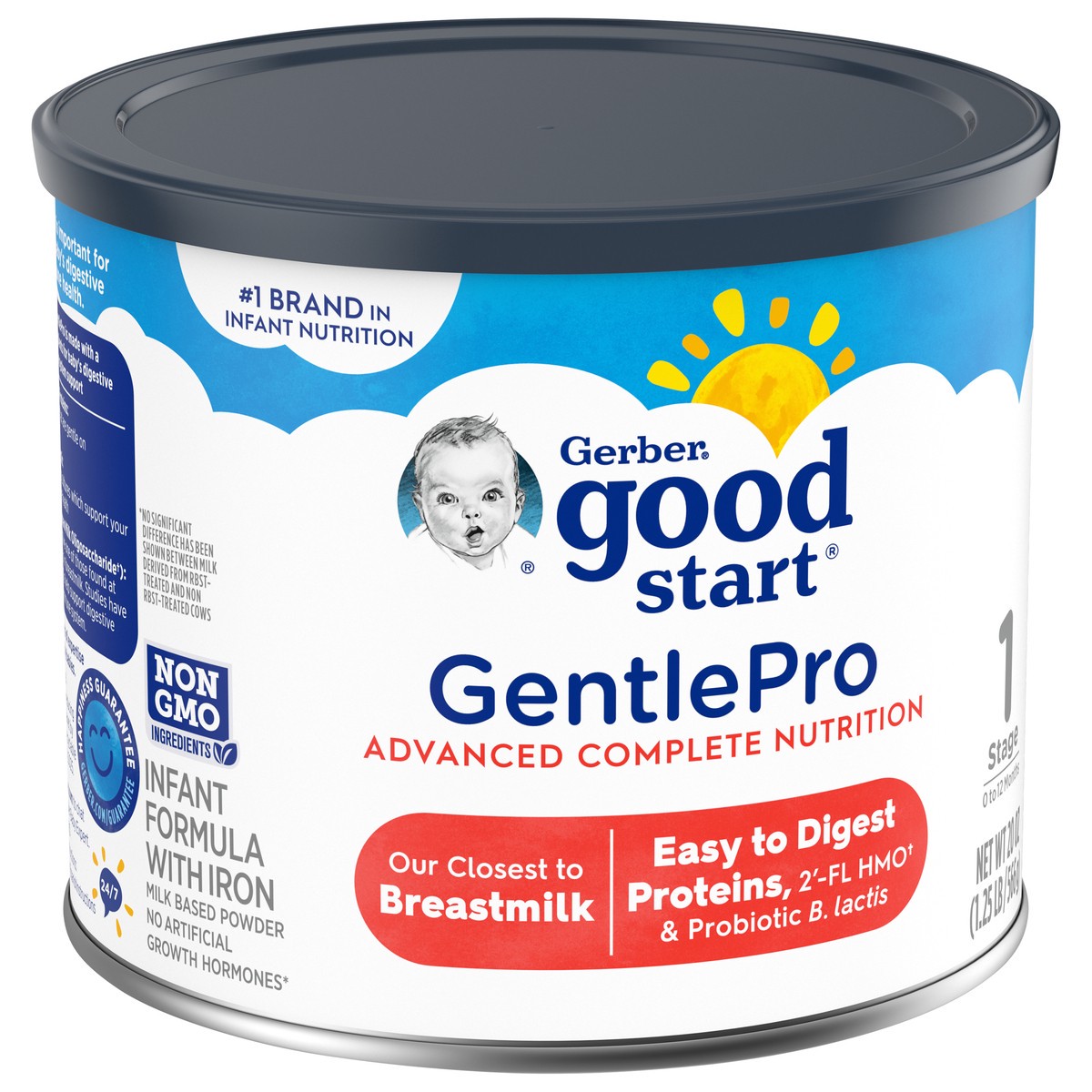 slide 12 of 14, Gerber Good Start GentlePro Stage 1 (0 to 12 Months) Milk Based Powder Infant Formula with Iron 20 oz, 20 oz