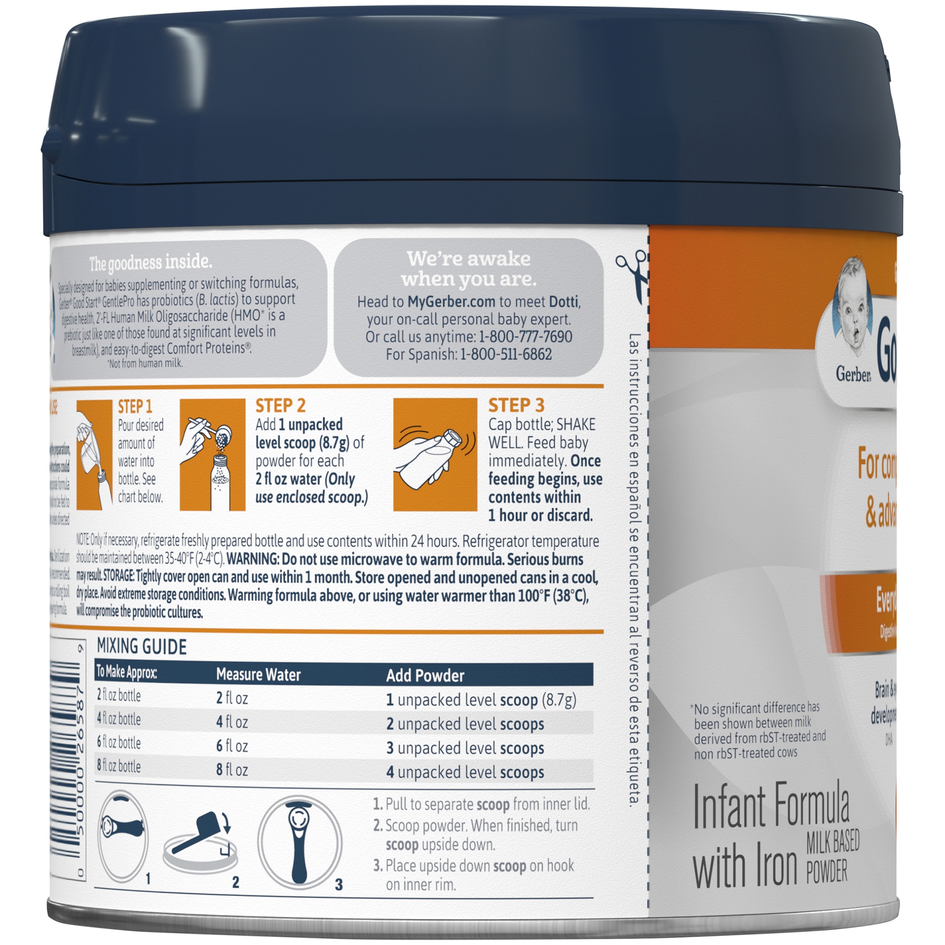 Gerber Gentle Hmo And Probiotics Infant Formula With Iron Milk Based