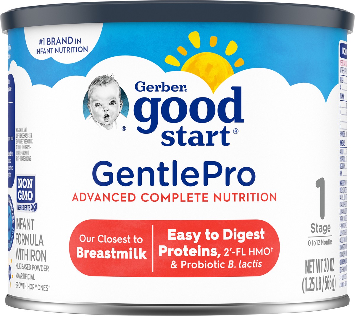 slide 6 of 14, Gerber Good Start GentlePro Stage 1 (0 to 12 Months) Milk Based Powder Infant Formula with Iron 20 oz, 20 oz