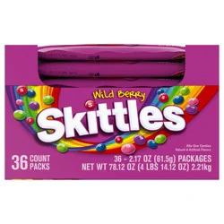 SKITTLES Wild Berry Fruity Candy, 2.17-Ounce Pouch (36-Count Box)