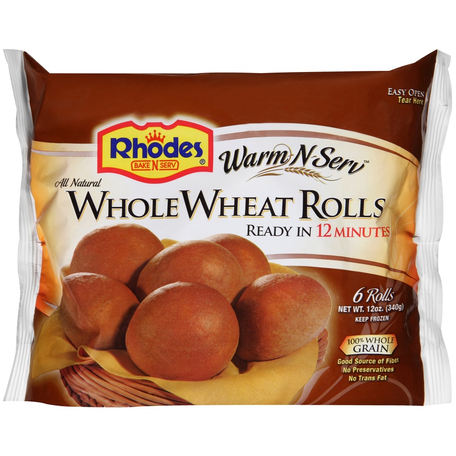 slide 1 of 6, Rhodes Warm & Ready Wheat Rolls, 12 ct