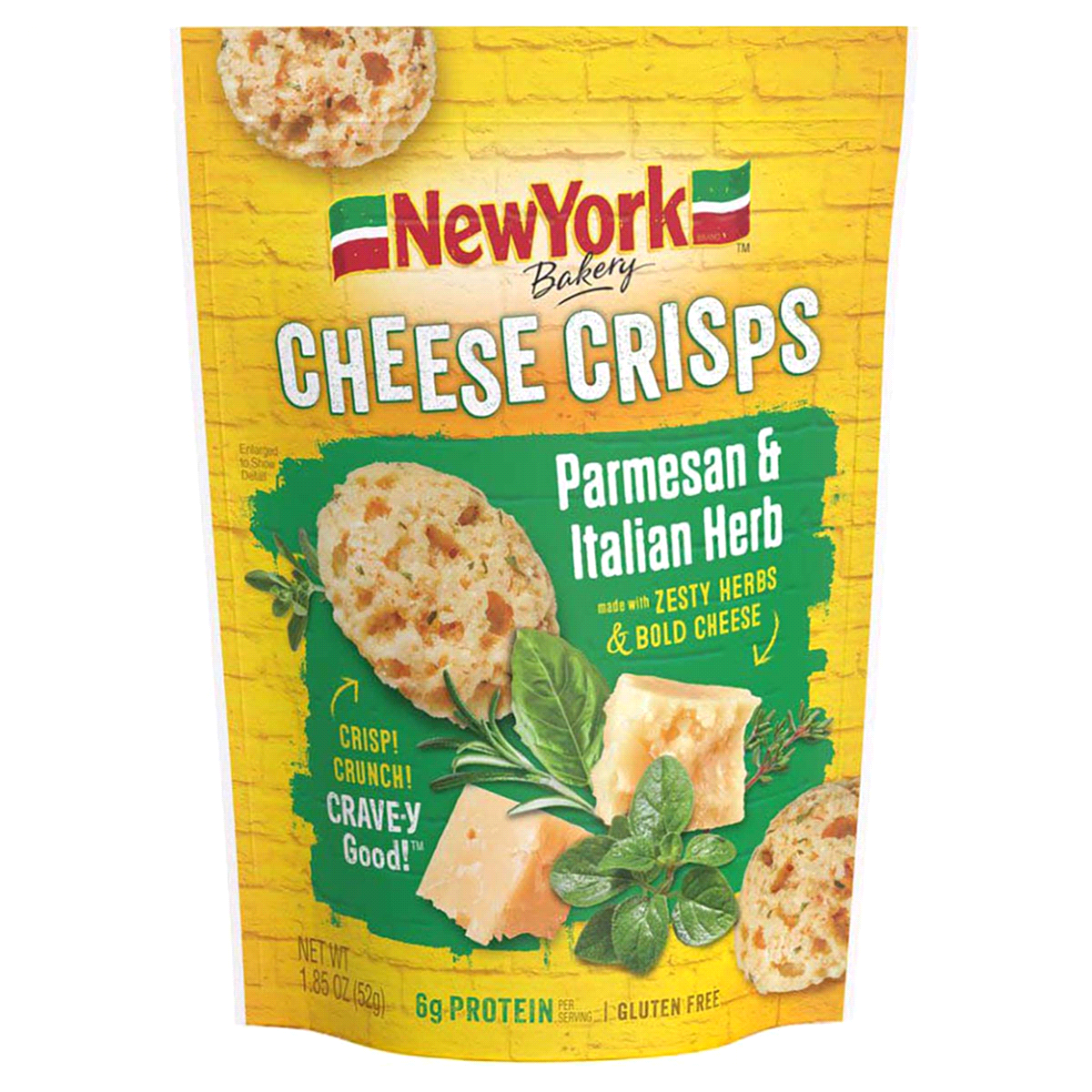 slide 1 of 1, New York Texas Toast Cheese Crisps Parmesan & Italian Herb, 1.85 oz