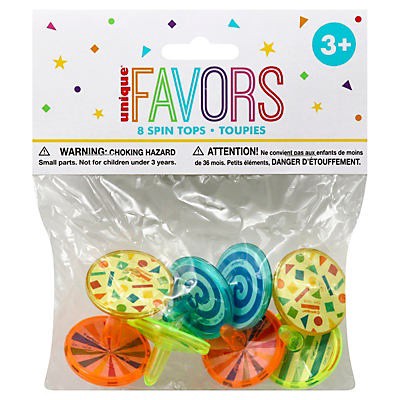 slide 1 of 1, Unique Spin Tops 8 ea, 8 ct