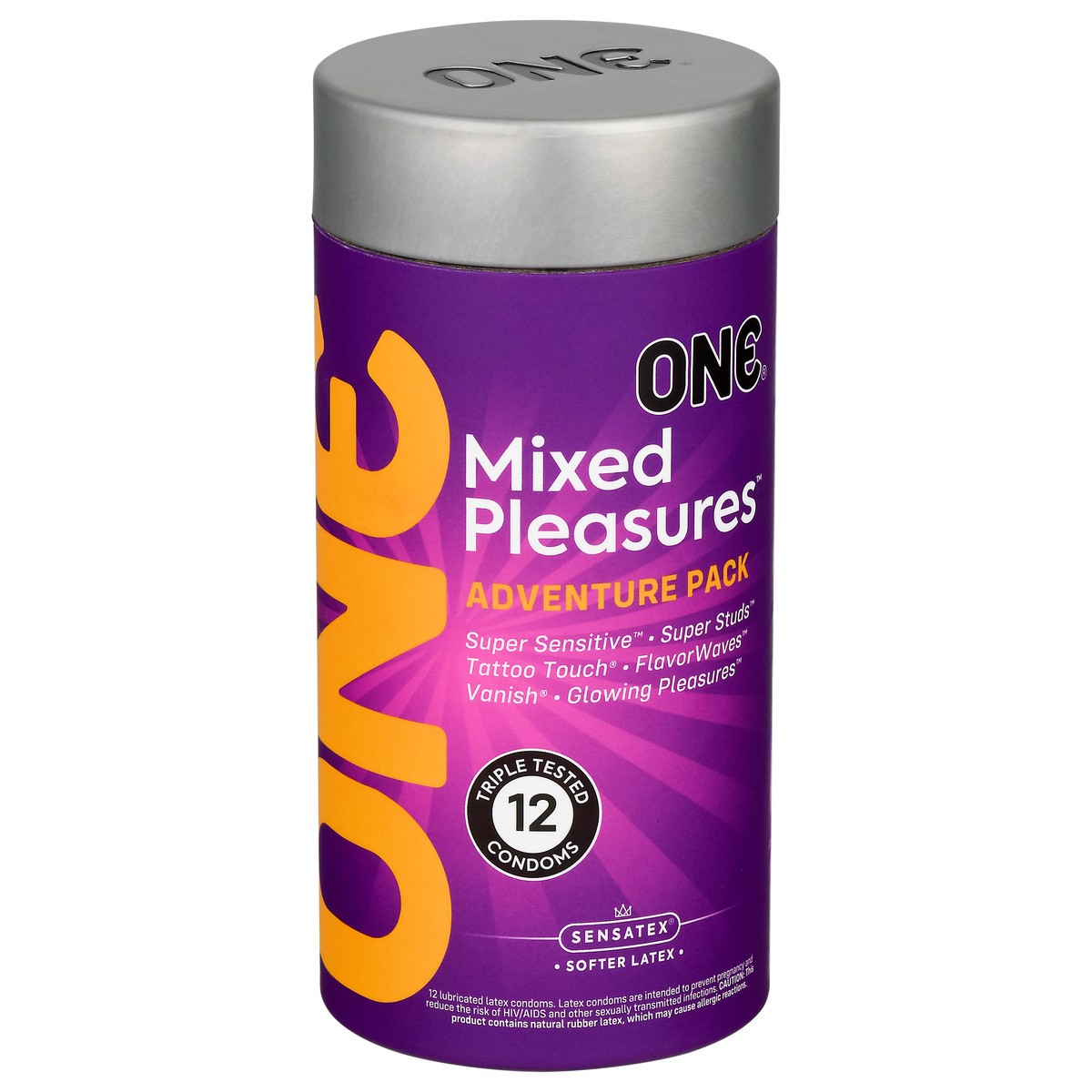 slide 11 of 12, One Mixed Pleasures Adventure Pack Triple Tested Condoms 12 ea, 12 ct