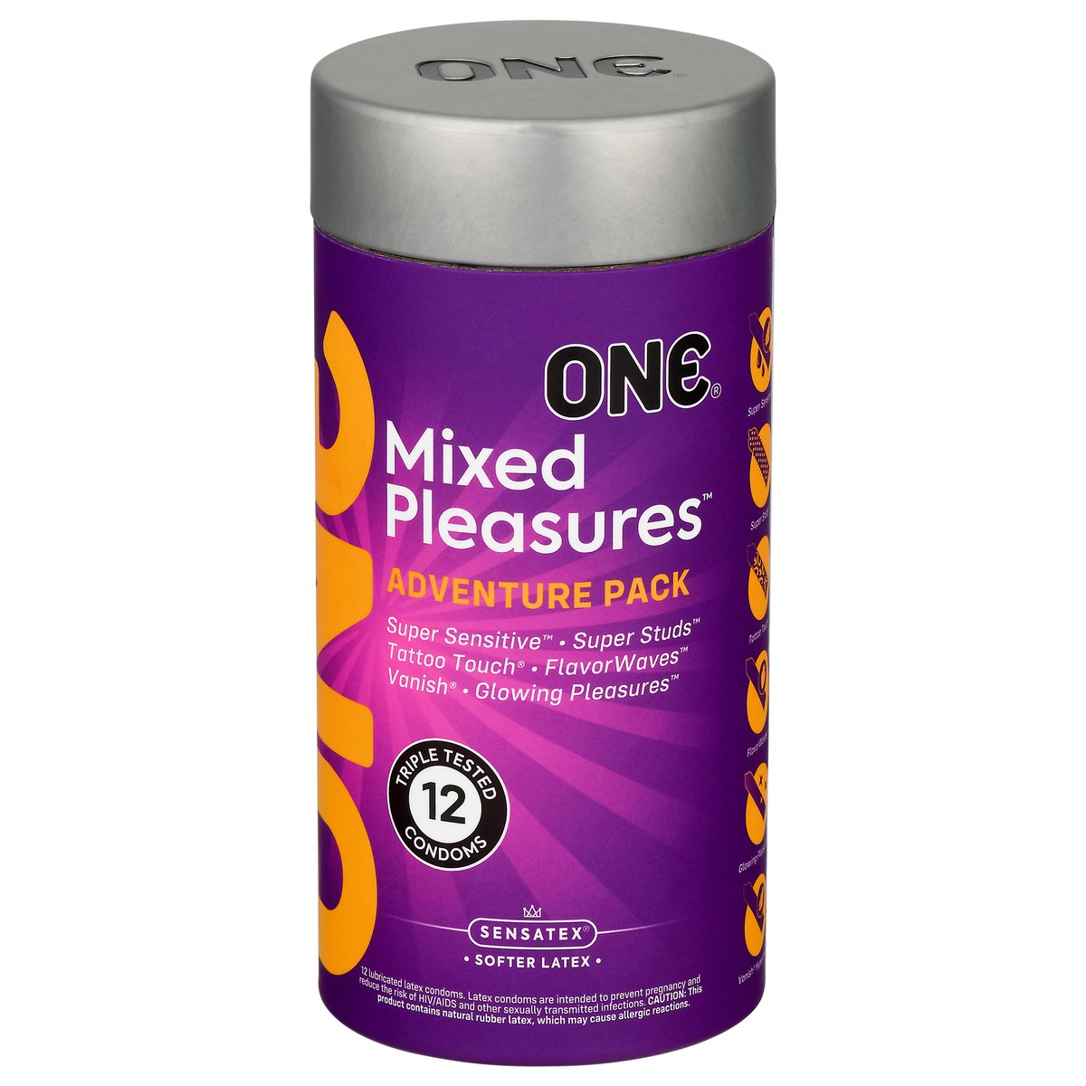 slide 4 of 12, One Mixed Pleasures Adventure Pack Triple Tested Condoms 12 ea, 12 ct