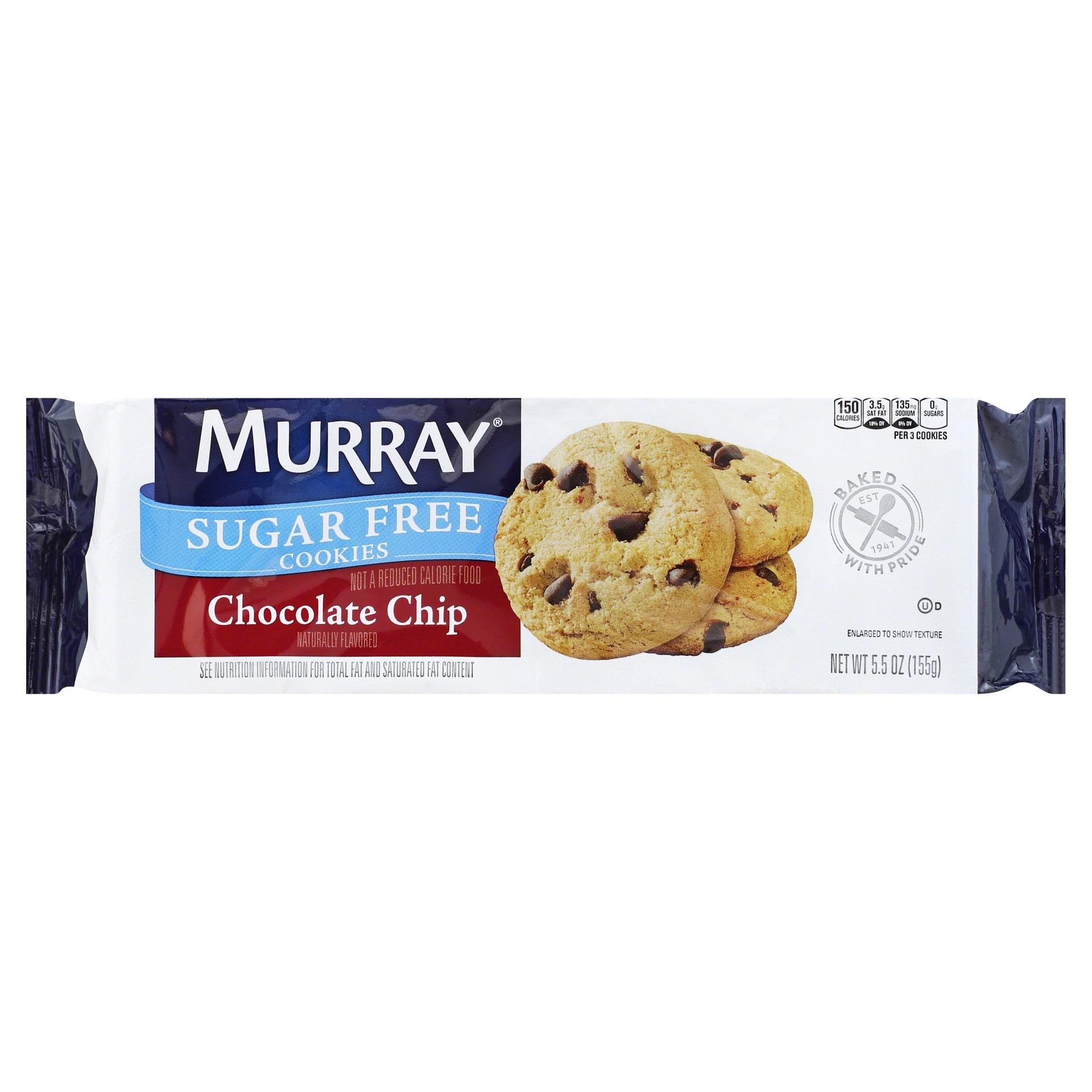 slide 1 of 6, Murray Sugar-Free Chocolate Chip Cookies, 5.5 oz