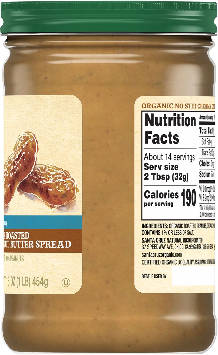 slide 2 of 8, Santa Cruz Organic Peanut Butter, 16 oz