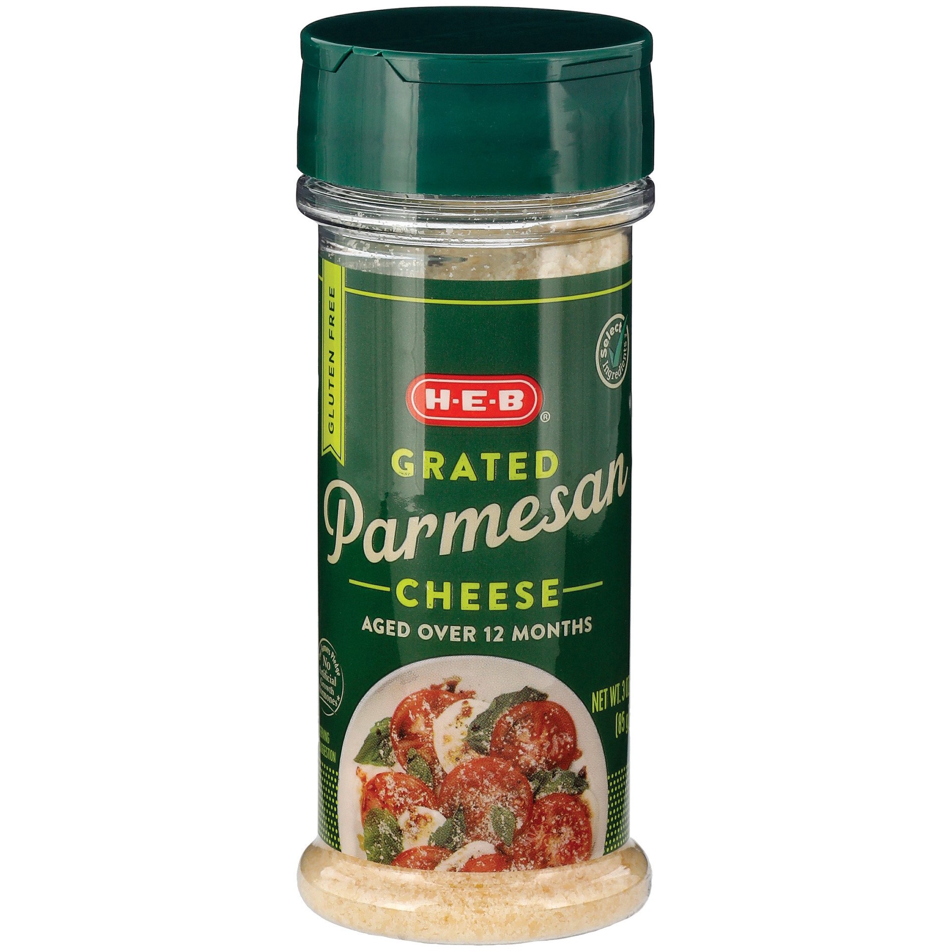slide 1 of 1, H-E-B Grated Parmesan Cheese, 3 oz