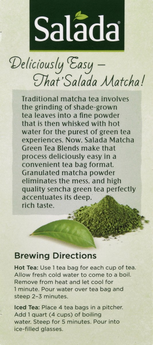 slide 6 of 13, Salada Tea Matcha Tea Bags Lemongrass Green Tea Blend 20 ea, 20 ct
