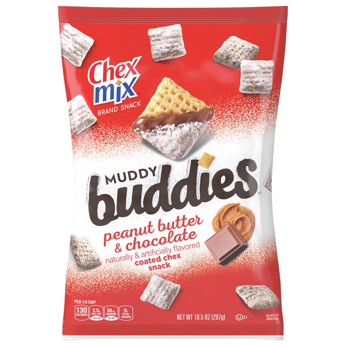 slide 1 of 19, Chex Mix Muddy Buddies, Peanut Butter and Chocolate Snack Mix, 10.5 oz, 10.5 oz