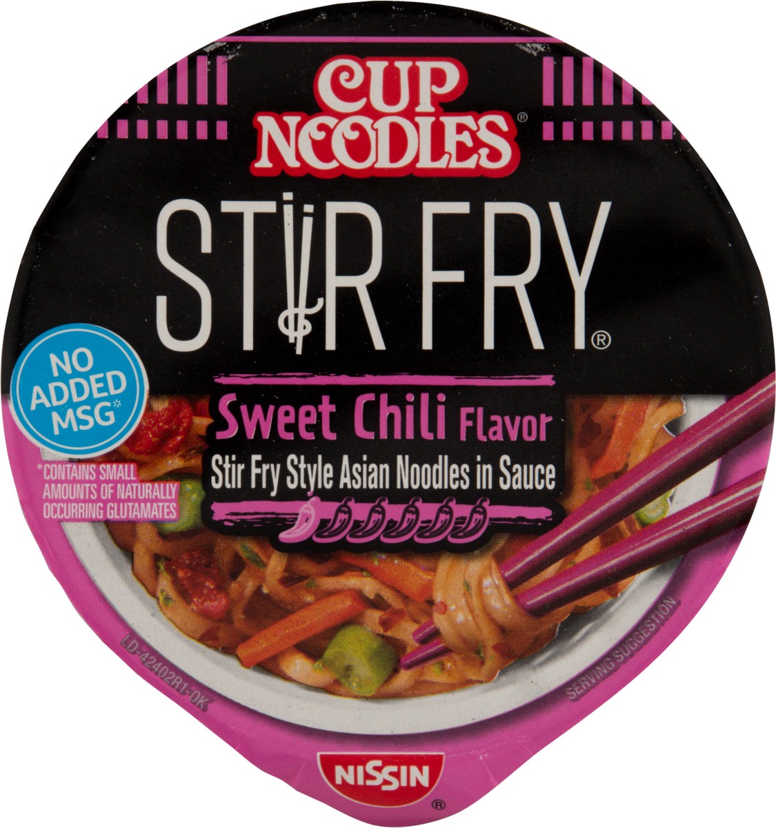 slide 6 of 11, Nissin Cup Noodles Sweet Chili Stir Fry Noodle Bowl, 3 oz