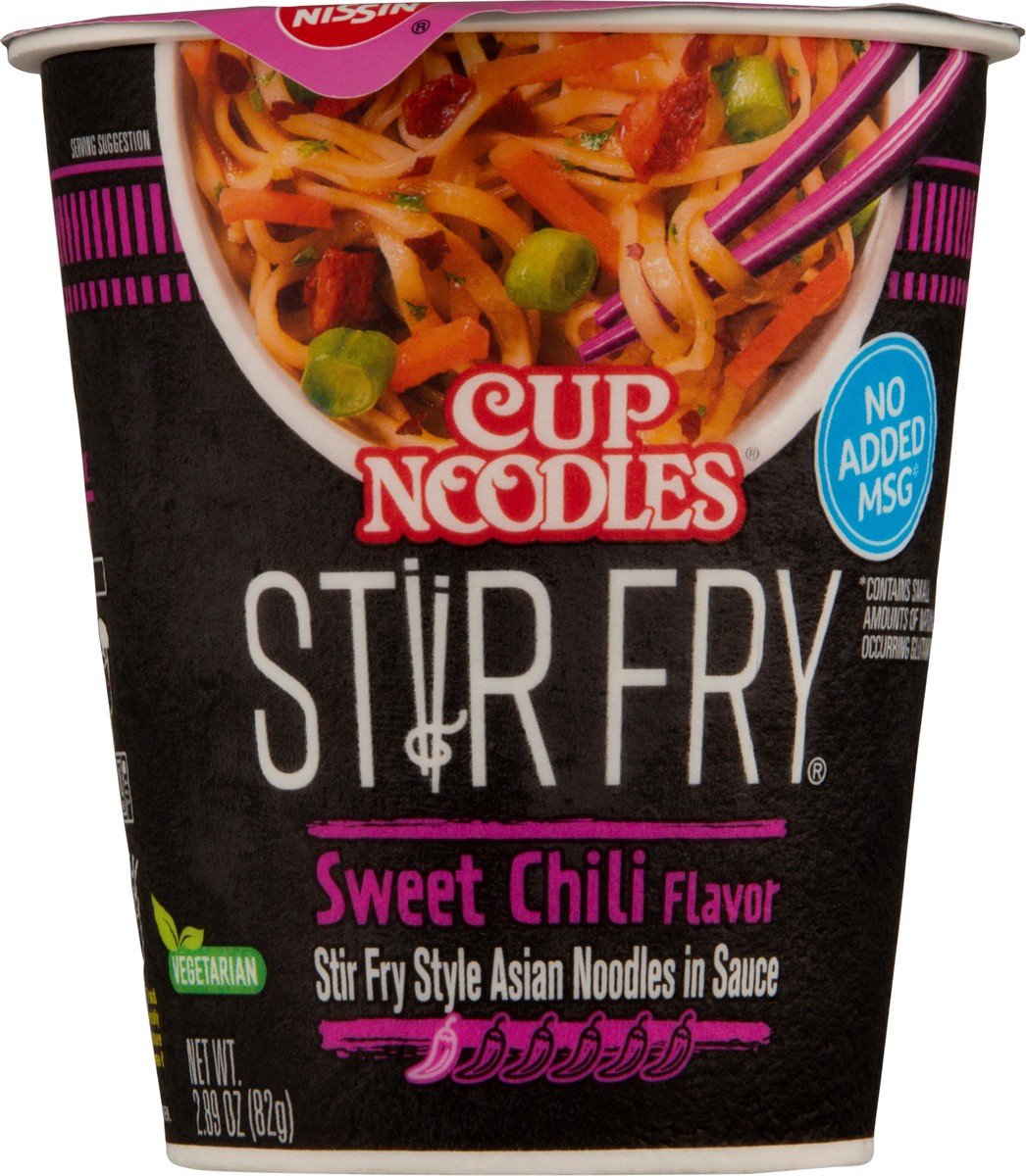 slide 9 of 11, Nissin Cup Noodles Sweet Chili Stir Fry Noodle Bowl, 3 oz