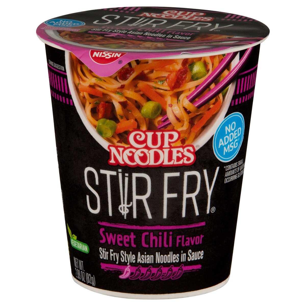 slide 1 of 11, Nissin Cup Noodles Sweet Chili Stir Fry Noodle Bowl, 3 oz