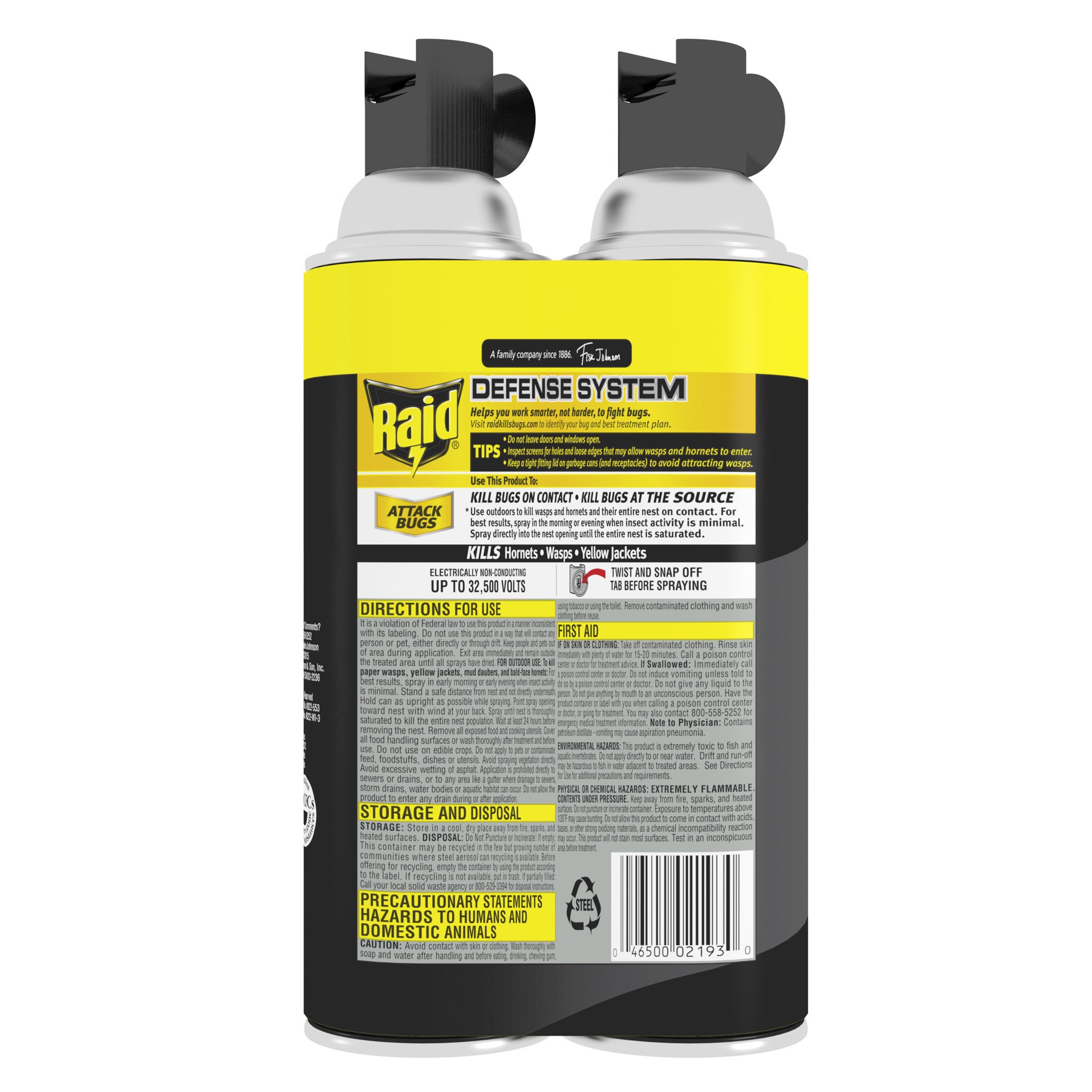 slide 3 of 5, Raid Wasp and Hornet Spray, 17.5 Ounce, 17.5 oz