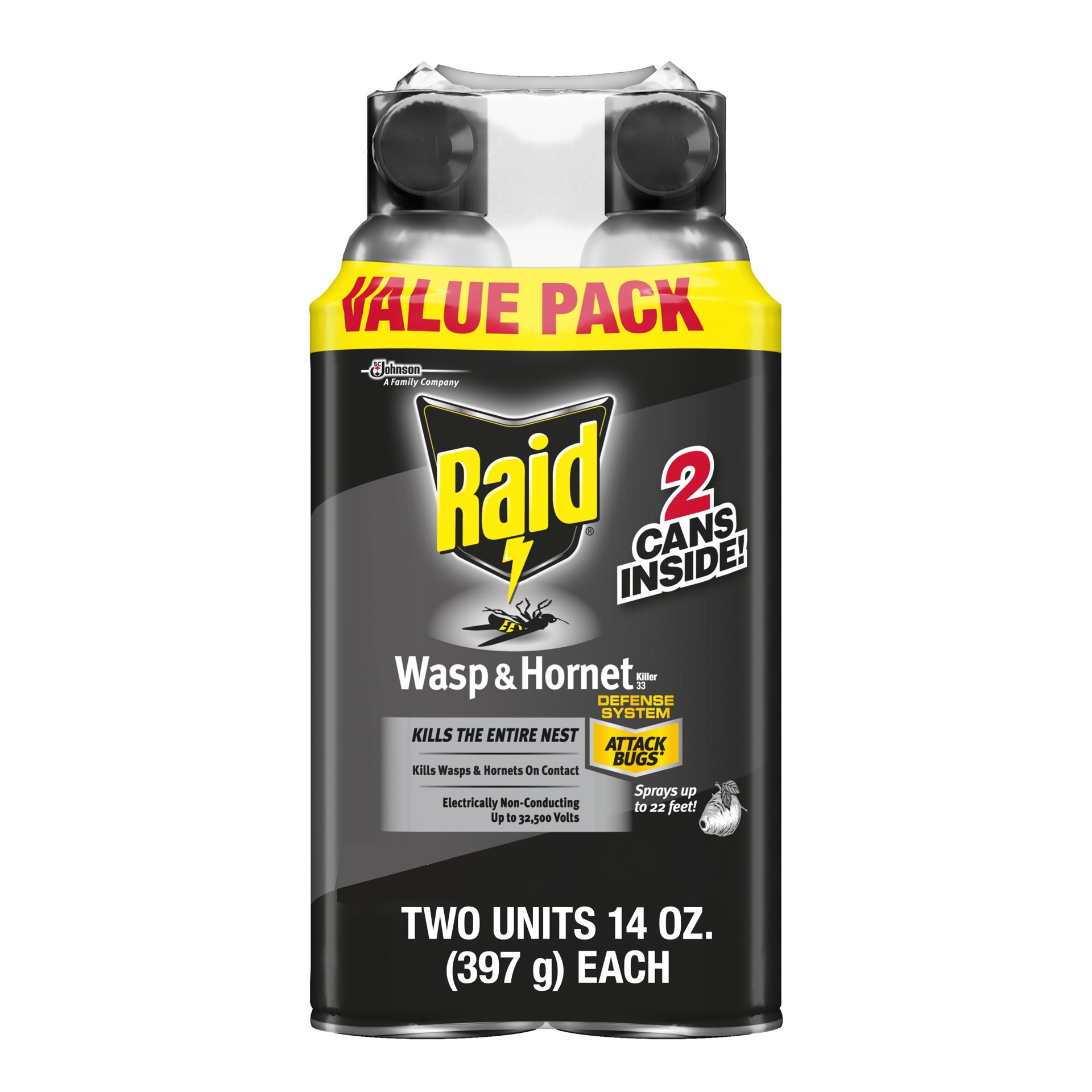 slide 5 of 5, Raid Wasp and Hornet Spray, 17.5 Ounce, 17.5 oz