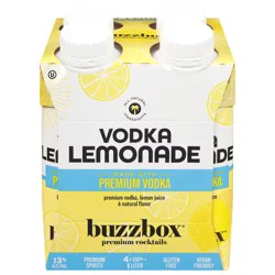 Buzzbox Lemonade Vodka - 4 x 250 ml Cartons