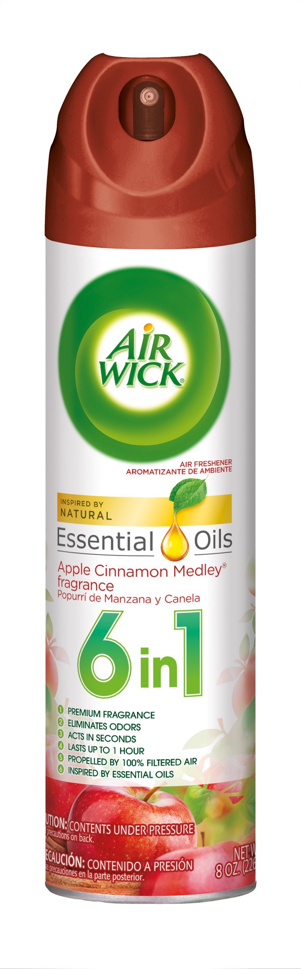 slide 1 of 3, Air Wick Air Freshener, Apple Cinnamon Medley Fragrance, 8 oz