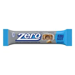 ZERO White Fudge, Caramel, Peanut, Almond Nougat King Size, Candy Bar- 3.4 oz