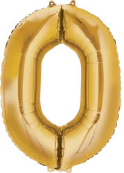 Mayflower Anagram Number 0 Gold Balloon