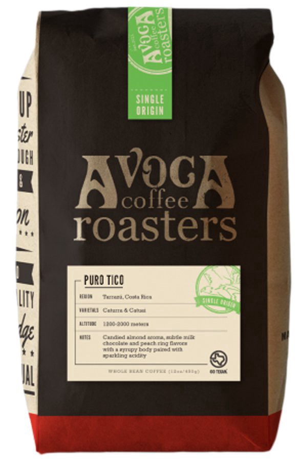 slide 1 of 1, Avoca Puro Tico Single Origin Whole Bean Coffee, 12 oz