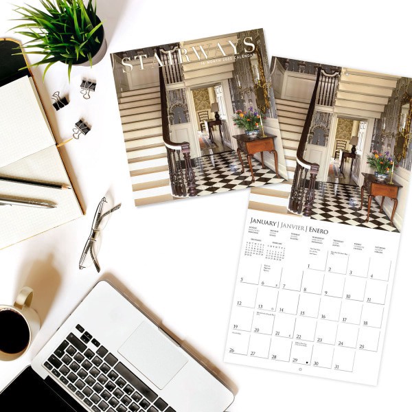 slide 5 of 5, 2025 Graphique Hobbies Monthly Wall Calendar, 12"" X 12"", Stairways, January 2025 To December 2025, Cy247, 1 ct