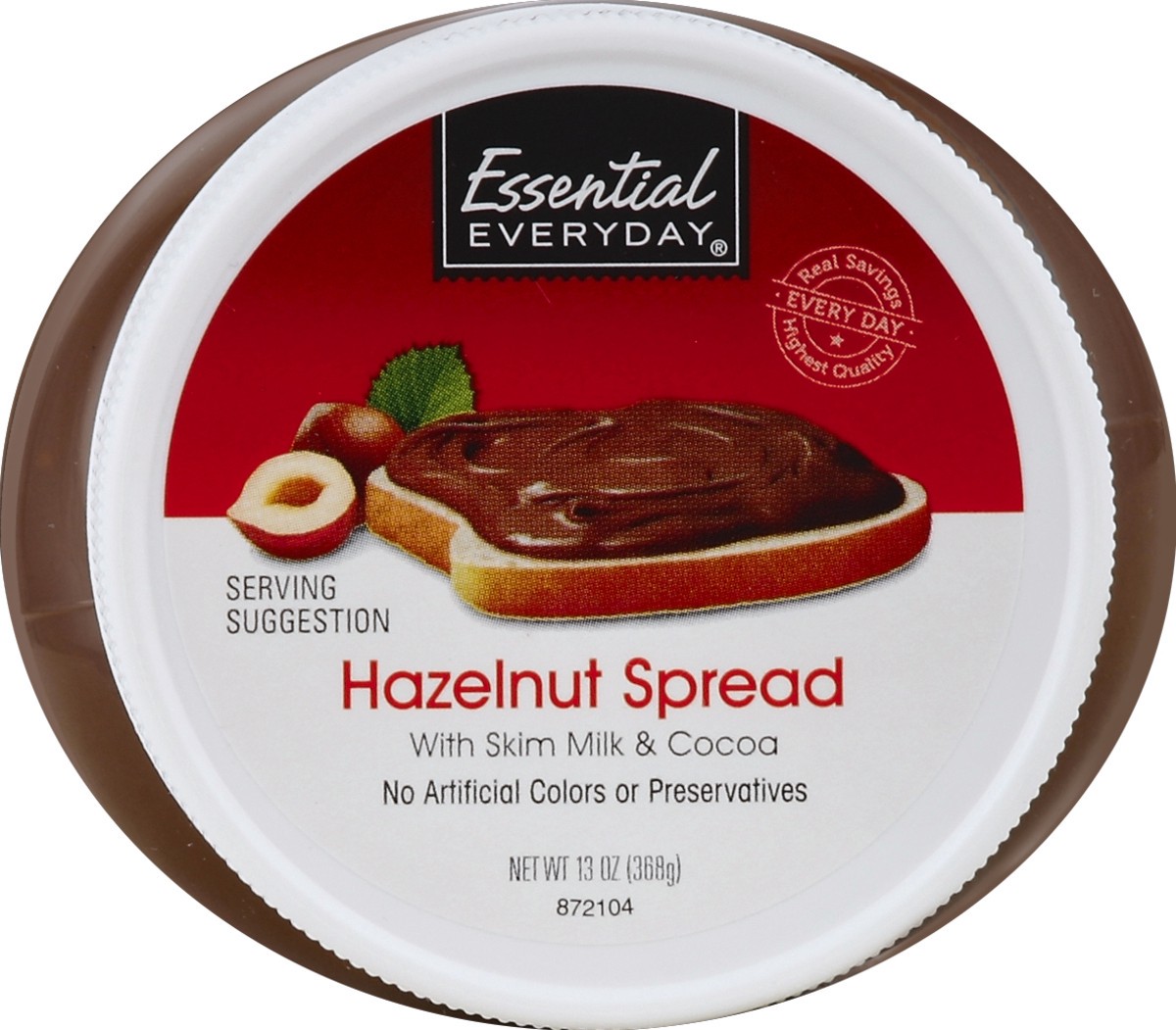 slide 5 of 6, Essential Everyday Hazelnut Spread, 13 oz