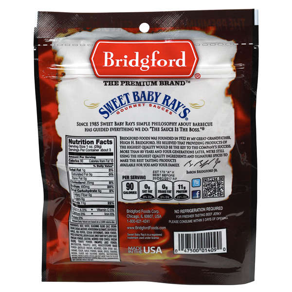 slide 4 of 5, Bridgford Beef Jerky 3.25 oz, 3.25 oz