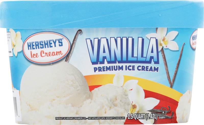 slide 1 of 1, Hershey's Premium Vanilla Ice Cream 1.5 qt, 1.5 qt