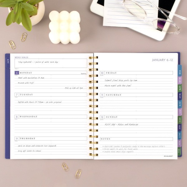 slide 4 of 9, 2025-2026 At-A-Glance Badge Weekly/Monthly Planner, 7"" X 8-3/4"", Geo, January To January, 1 ct