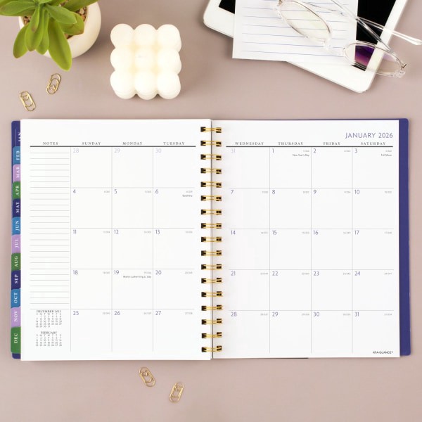 slide 7 of 9, 2025-2026 At-A-Glance Badge Weekly/Monthly Planner, 7"" X 8-3/4"", Geo, January To January, 1 ct
