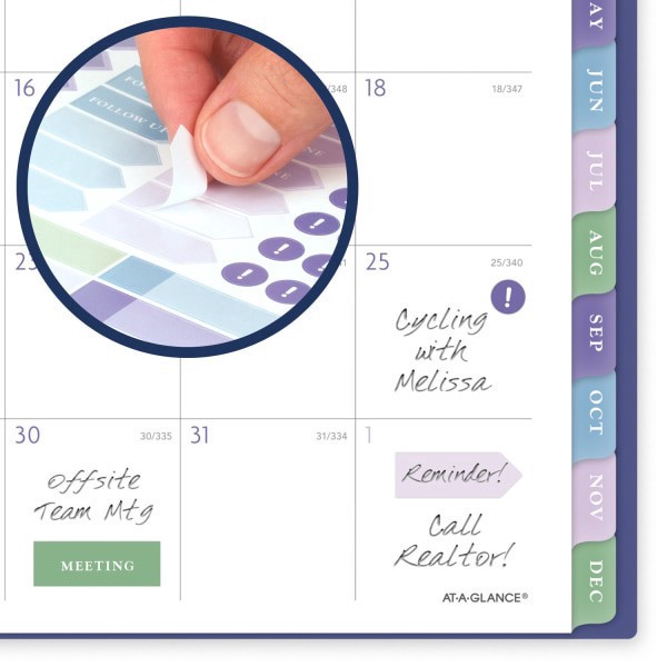 slide 5 of 9, 2025-2026 At-A-Glance Badge Weekly/Monthly Planner, 7"" X 8-3/4"", Geo, January To January, 1 ct