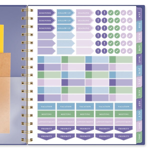 slide 2 of 9, 2025-2026 At-A-Glance Badge Weekly/Monthly Planner, 7"" X 8-3/4"", Geo, January To January, 1 ct