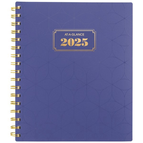 slide 1 of 9, 2025-2026 At-A-Glance Badge Weekly/Monthly Planner, 7"" X 8-3/4"", Geo, January To January, 1 ct